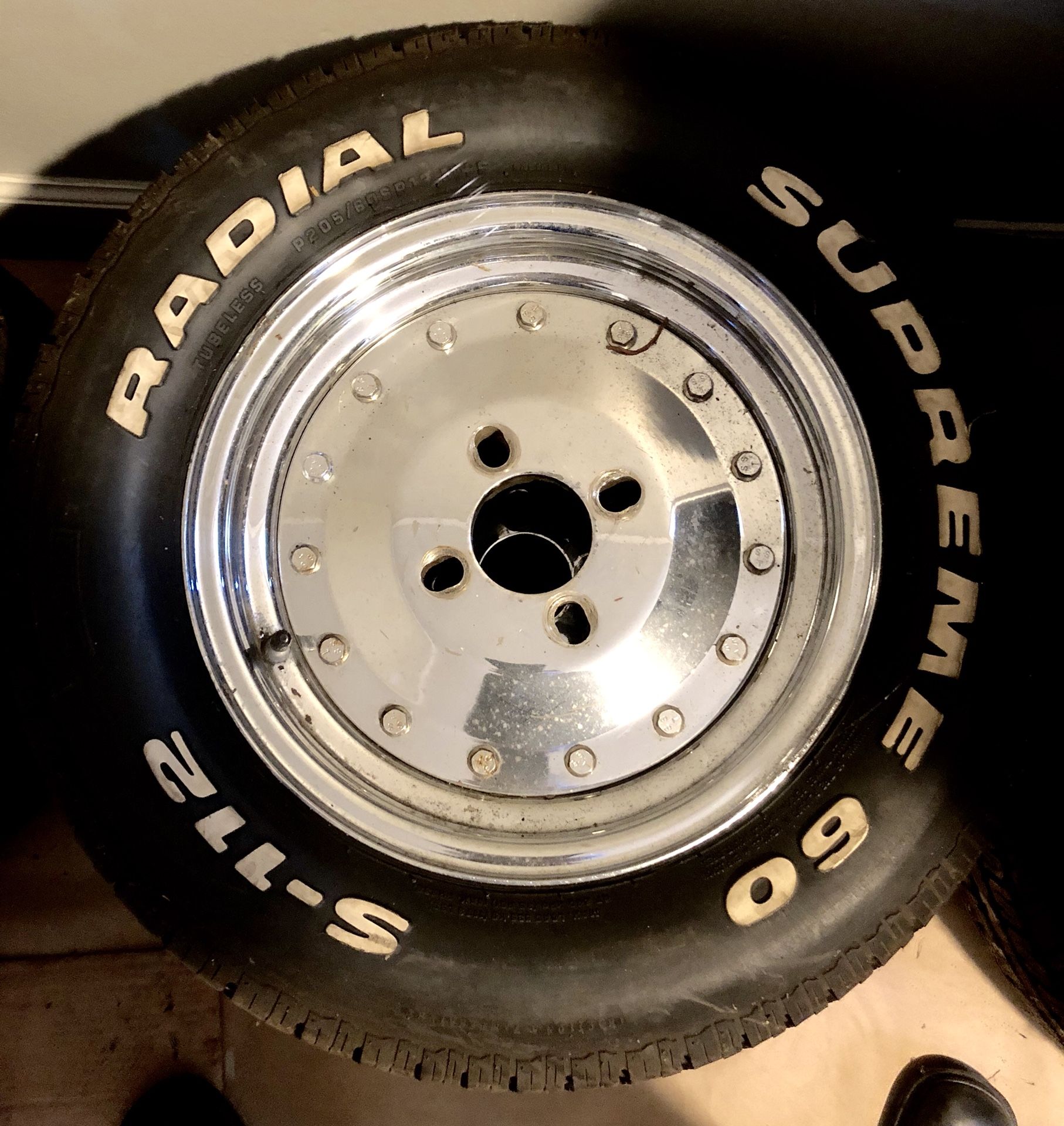 Chrome Cragar SST 4 lug ( unilug) Wheels and Tires P205/60R13 for Sale