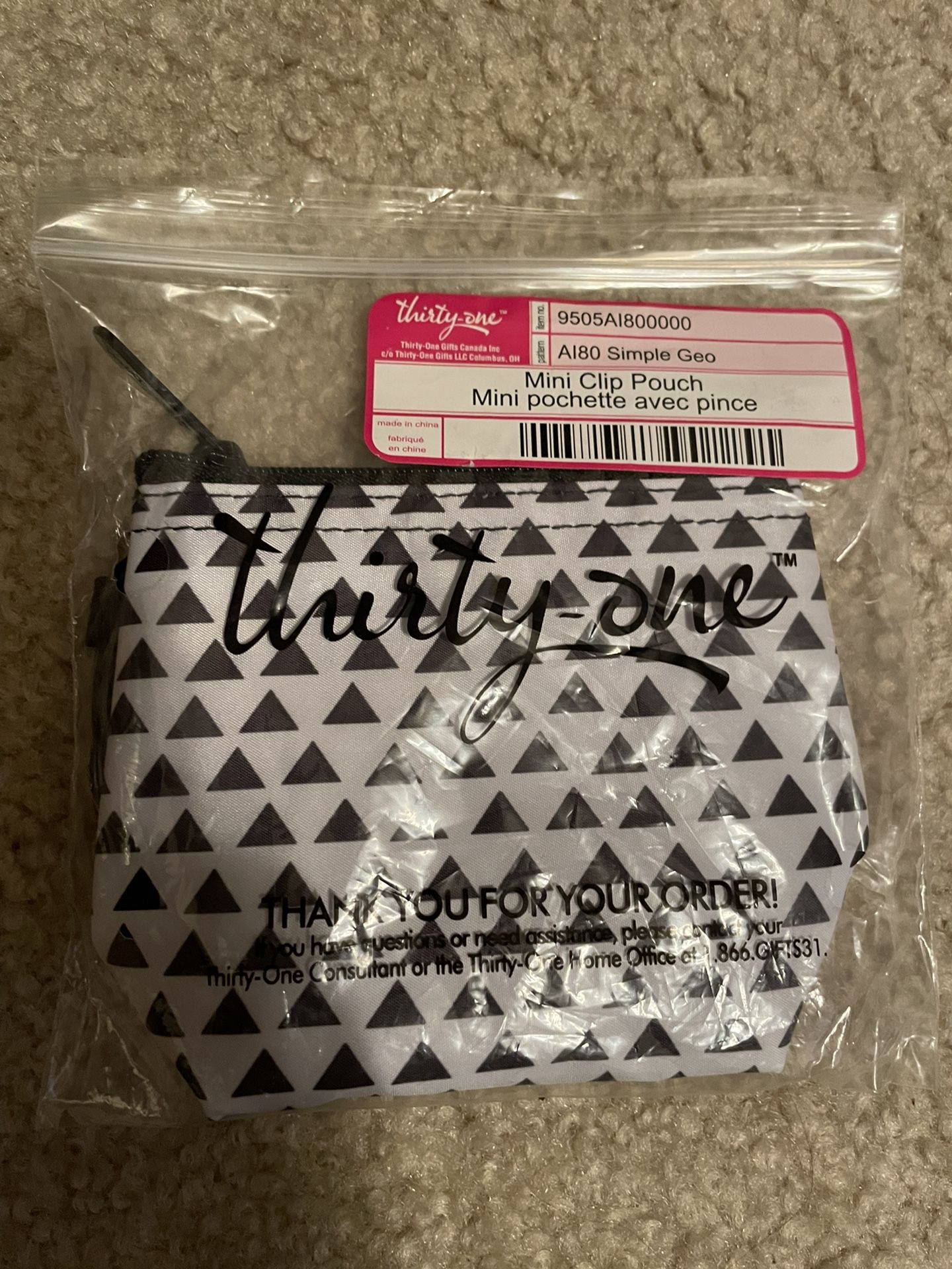 Thirty One Mini Clip Pouch