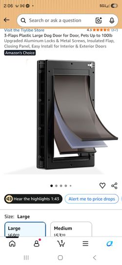 Lg doggy door for door