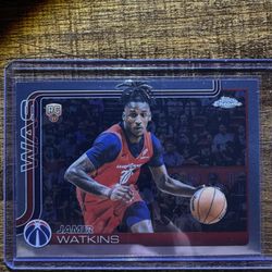 Topps Chrome 2025 Jamir Watkins Rookie #294 Washington Wizards NBA Card