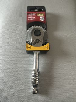 Husky Stubby Ratchet 3/8" Drive Socket Quick Release 100 Position Chrome c-x