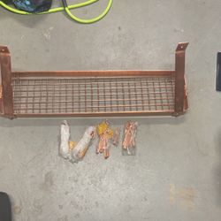 Old Dutch Bookshelf Pot Rack With Grid And Hooks 