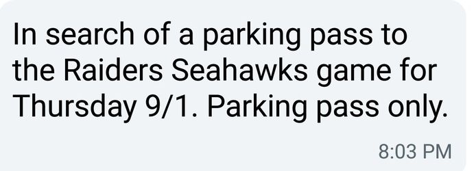 Parking pass