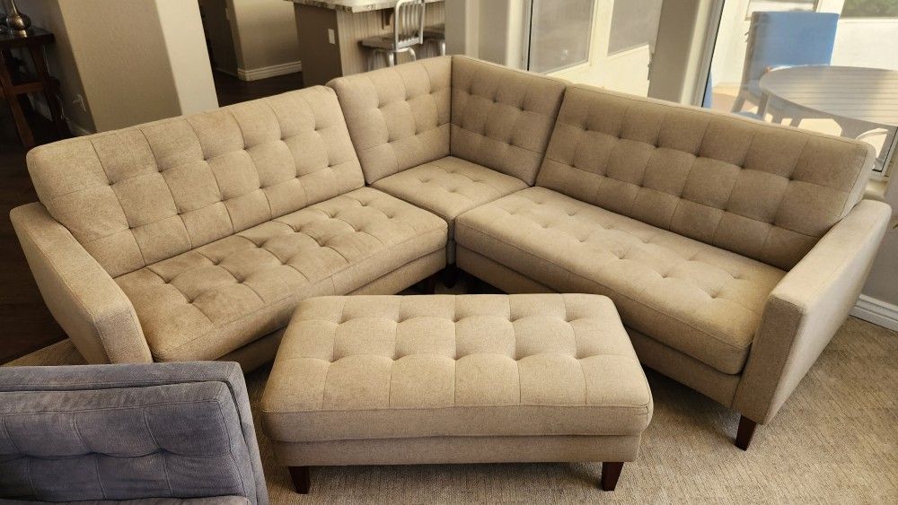 Couch. "L" shape. with Ottoman