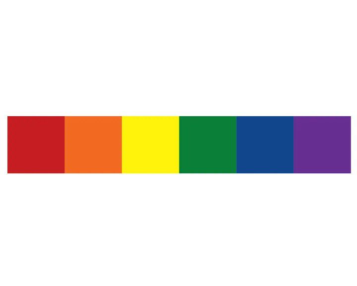 LGBTQ Pride Flag Rainbow Vinyl Decal Sticker~6" x 1"~Show Your Pride~Windows~Cars~Kayaks~LAPTOPS~Bottles~Mirrors~