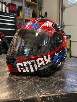 Simpson Motorcycle Full Face Helmet w/ Cardo Bluetooth Communication System