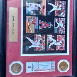 ANGELS MEMORABILIA...AUNTHENTICATED INFIELD DIRT..TICKET, 1961 COIN.