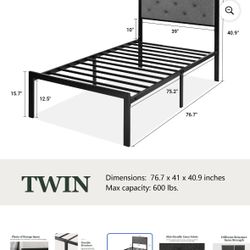 Twin Bed Frame And Mattress 