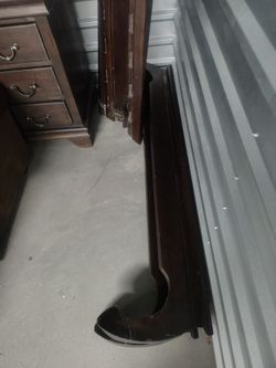Rare wood queen bed frame
