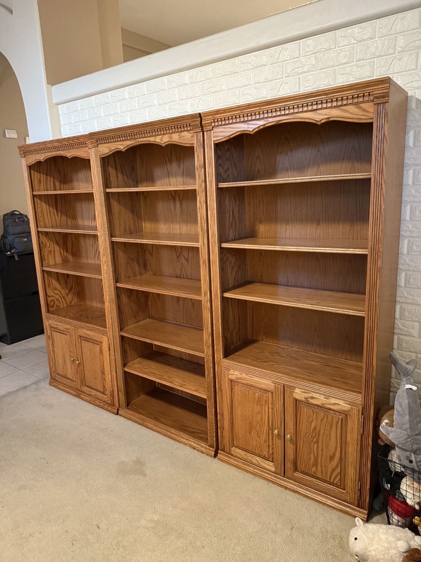 Oak Bookshelves