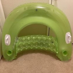 Please Read Description- Patched- Intex Sit-n-Float Inflatable Pool Raft Lounge Tube - Green