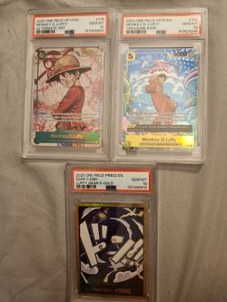 One piece trading cards PSA 10s