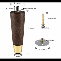 Wood furniture legs. (See all pics & description).