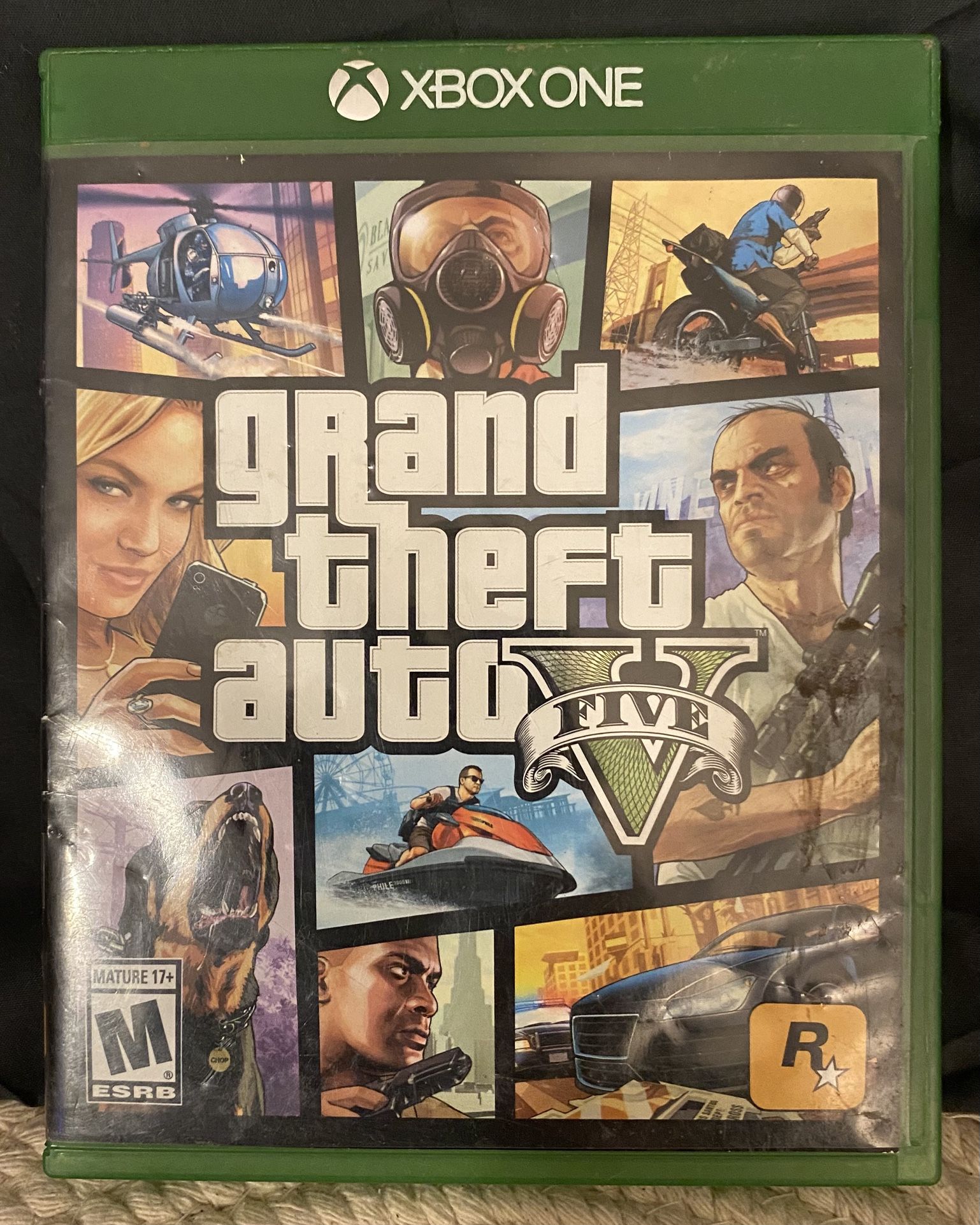 Grand Theft Auto V (Xbox One, 2014) W/Manual & Map (CIB) VG+