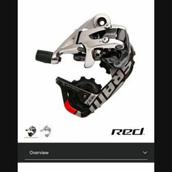 SRAM Red Carbon 10 speed rear derailleur Black And Geen Special Ed