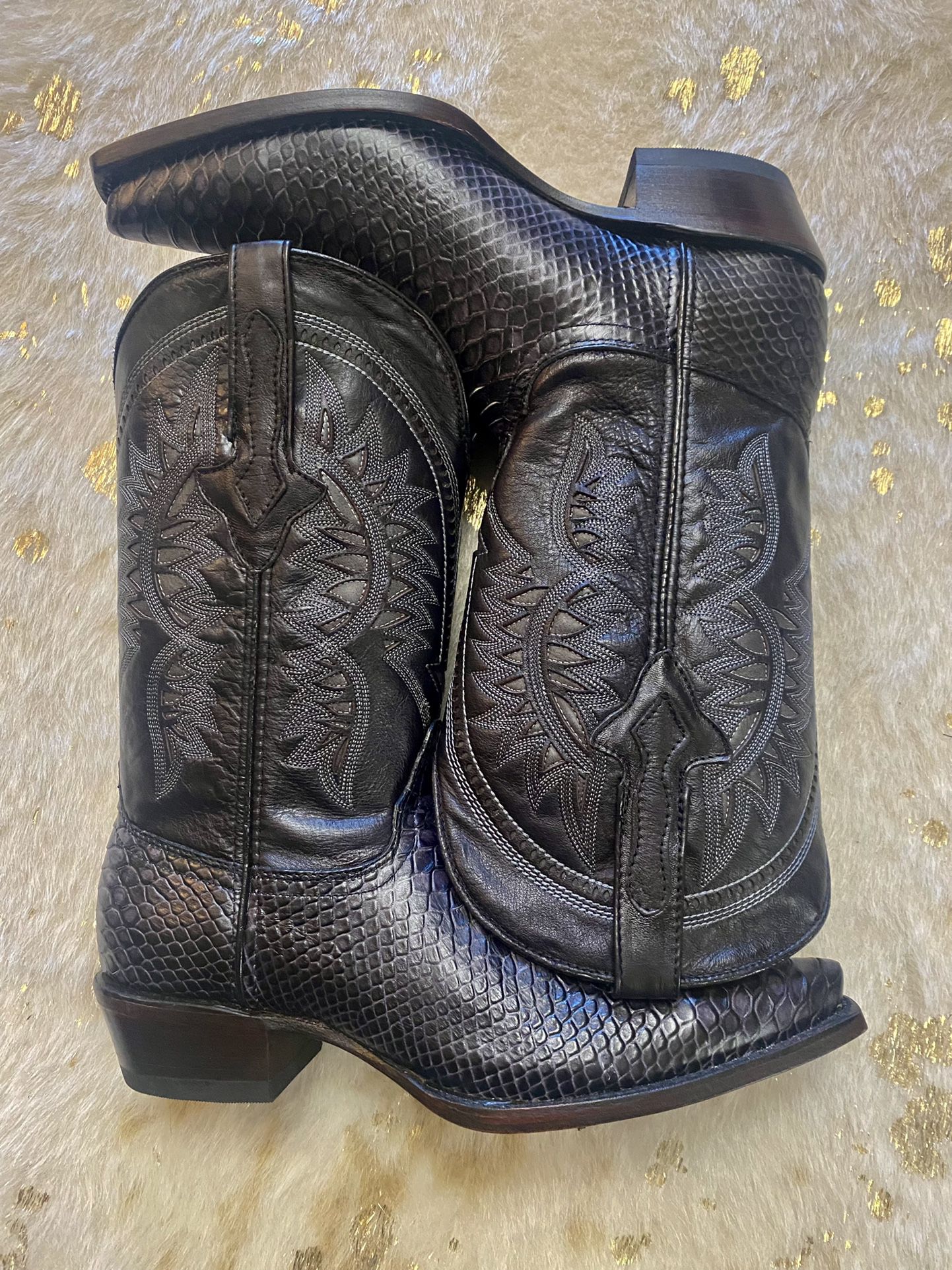 Men’s Genuine Snake Skin Boots 