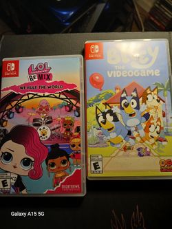 Nintendo Switch bluey and lol used a games