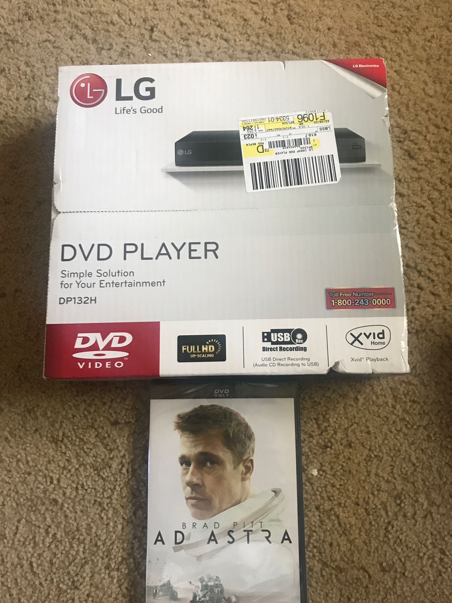 Lg DVD player plus movie 🍿