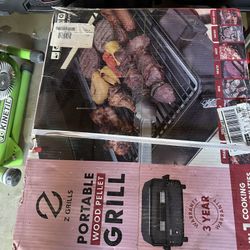 Z GRILLS ZPG-200APro Portable Tabletop Wood Pellet Grill and Smoker, Digital Control, 8 in 1 BBQ Grill