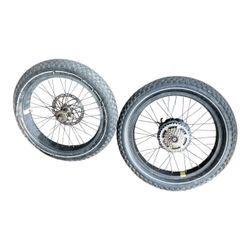 A pair of fat E bike tires