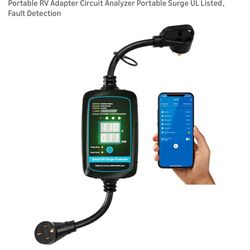 Portable RV Surge Protector 50 Amp - Smart RV Energy Monitor - Bluetooth Surge Protector with Auto Power Off 10000 Joule Portable RV Adapter Circuit A