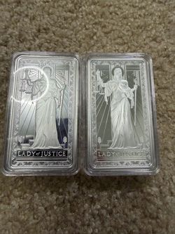 Silver bars and rounds