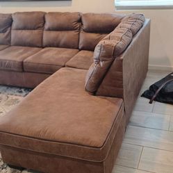 Beautiful soft leather chaise couch and rocker