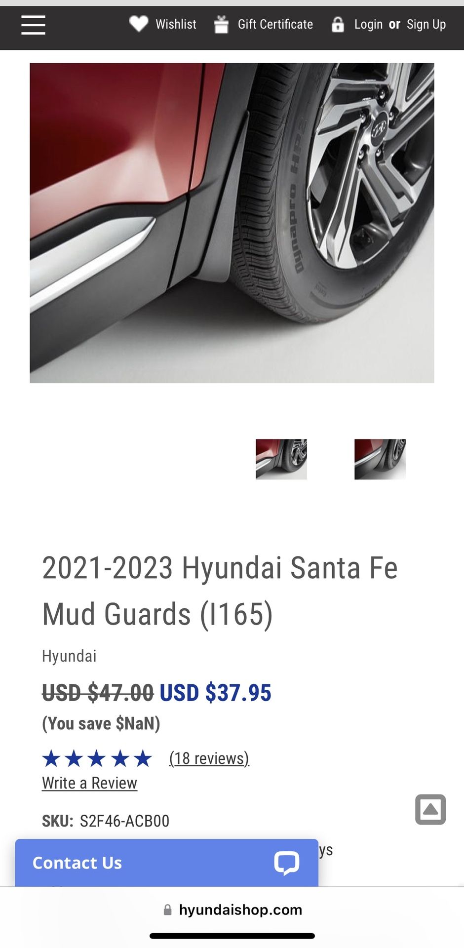 Hyundai Santa Fe Mud Guards