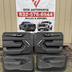 2021 2024 Chevy Tahoe GMC Denali Yukon Ultimate Black Interior Side Door panels