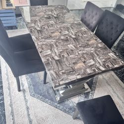 Dining Table With Six Chairs