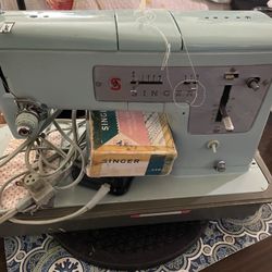 Beautiful Blue Singer 338 Sewing Machine