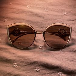 Fendi Rose Gold Cat Eye Sunglasses