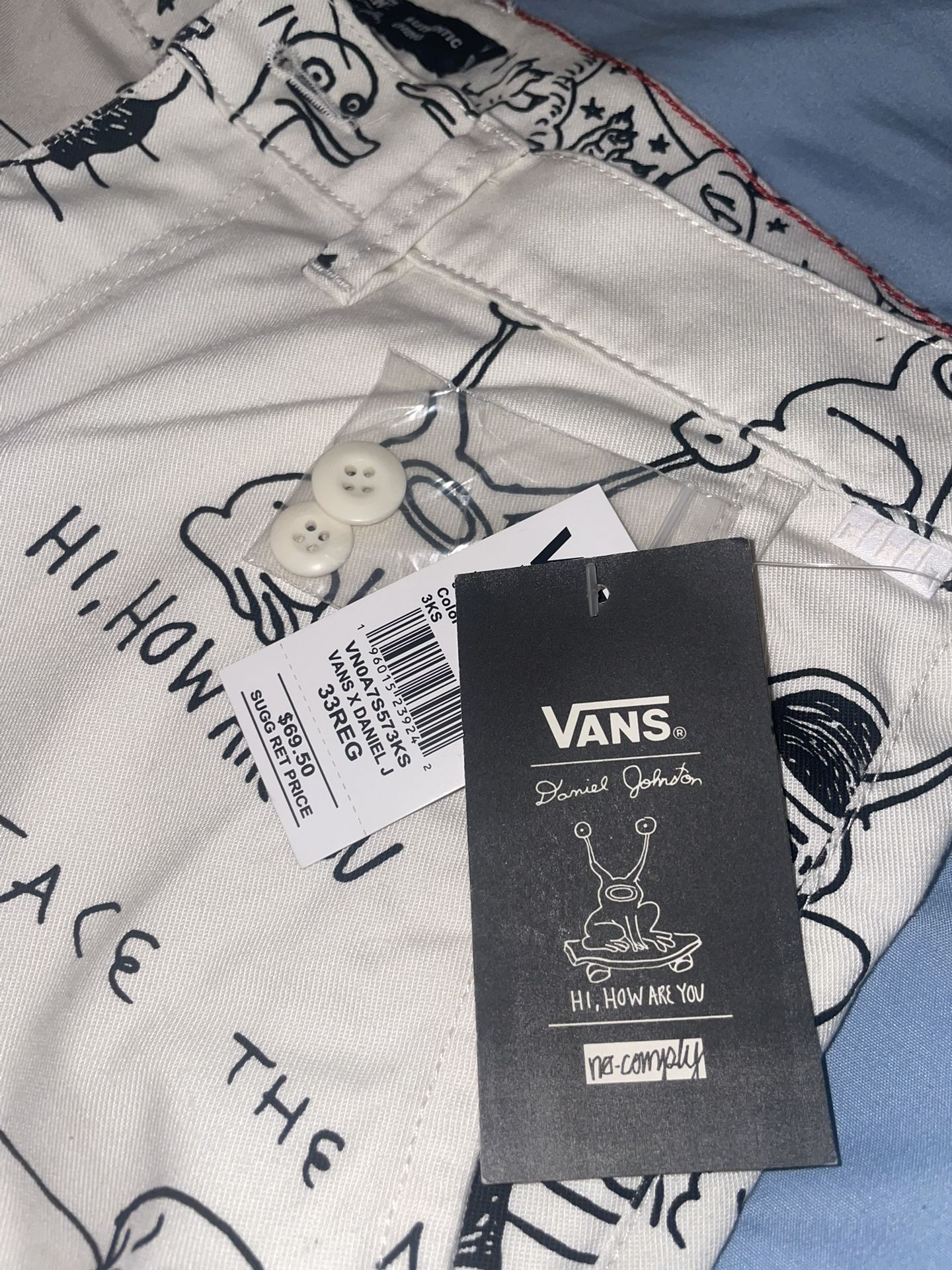 Vans x Daniel Johnston Jeans (men’s 33)  & Accessories