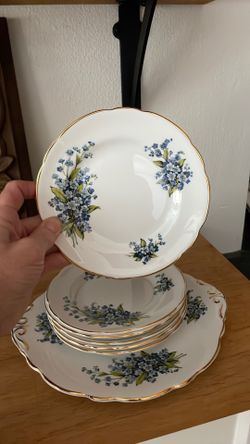 English desert plates