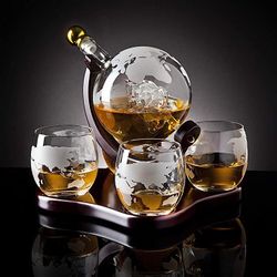 Whiskey Decanter Globe Set