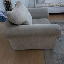 Beige/ Brown Couch Chair