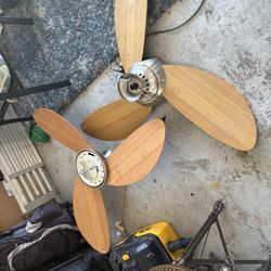 Two Ceiling Fans With Remotes.