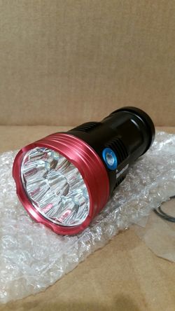 10000 lumens waterproof flashlight(battery not included).