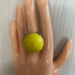 ANILLO STAINLESS CON PIEDRA JOYERÍA ANTIGUA SIZE 8/9