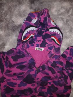 Purple bape jacket size s authentic