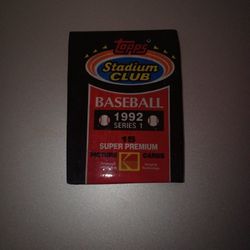 Topps Stadium Club Baseball 1992 Series 1 Pack