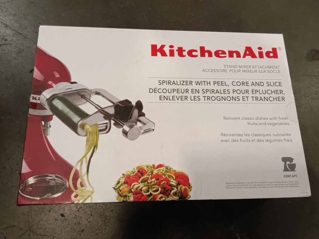 KitchenAid Stainless Steel Spiralizer Attachment for KitchenAid Mixer KSM1APC