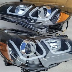 10-14 Subaru Outback 10-14 Subaru Legacy LED DRL Projector Headlights Luces Calaveras Micas Faros Focos Faroles Headlamps 