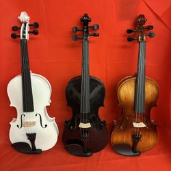 White, Black, Or Brown Violins With All Accessories $95 Firm