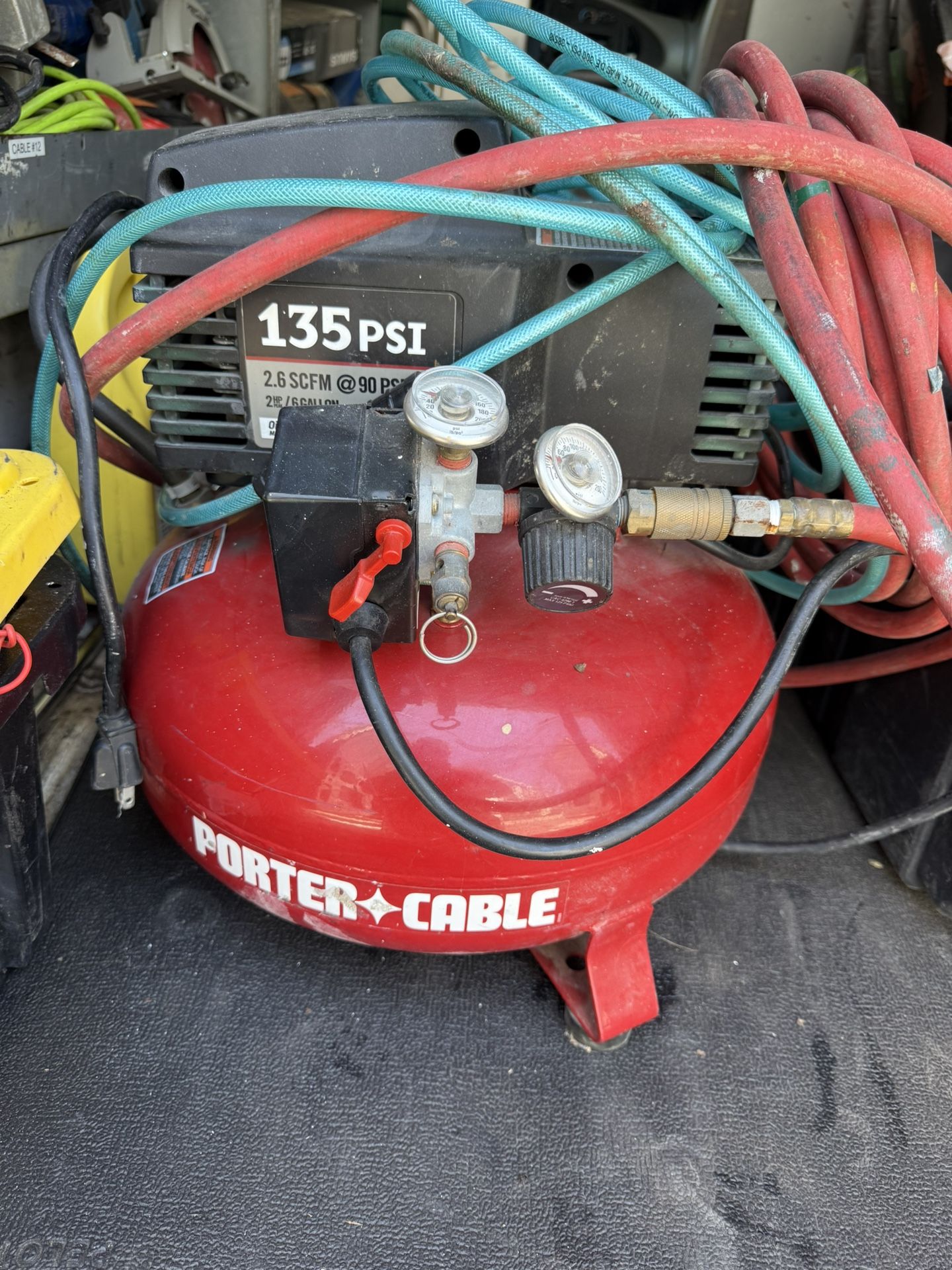 Porter Cable Compressor 135 Psi 6 Gallons