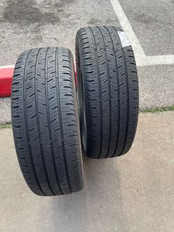 2 USED 21555R18 Continental All SEASON tires for $100 installed and balance.  21555R18 215 55 18 215 55 R 18 215/55/18 215/55/R18 AIl NEW tires come w