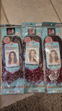 New synthetic hair extension bundle includes three packs of Bobbi Boss Bomba Senegal $15 Take All
