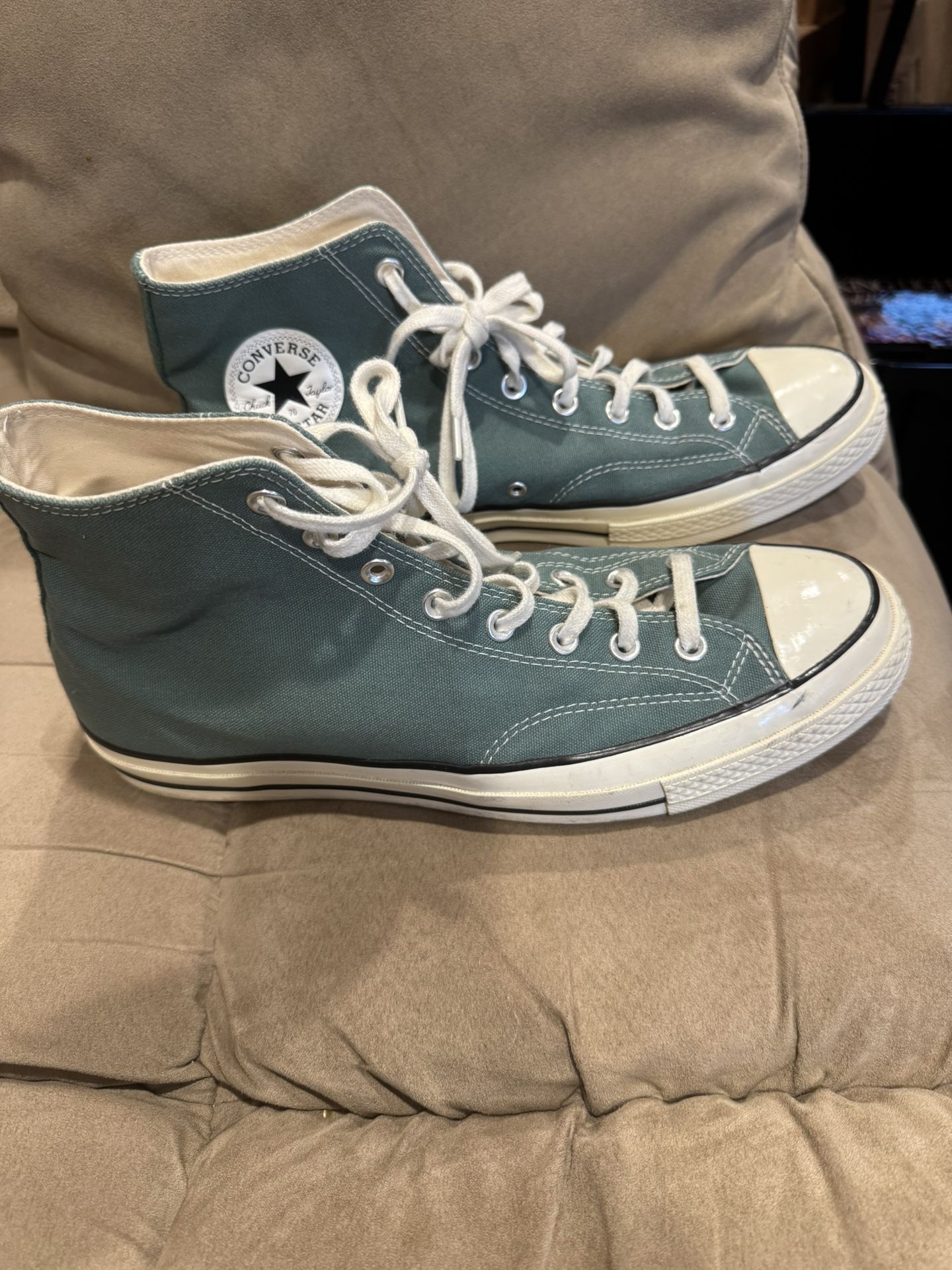 Preowned Mens Size 12 - Converse Chuck 70 High Admiral Elm shoes