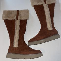 (NWD) Midnight Velvet Cozy Tall Boot Fur Suede WMNS Boot SZ: US 9