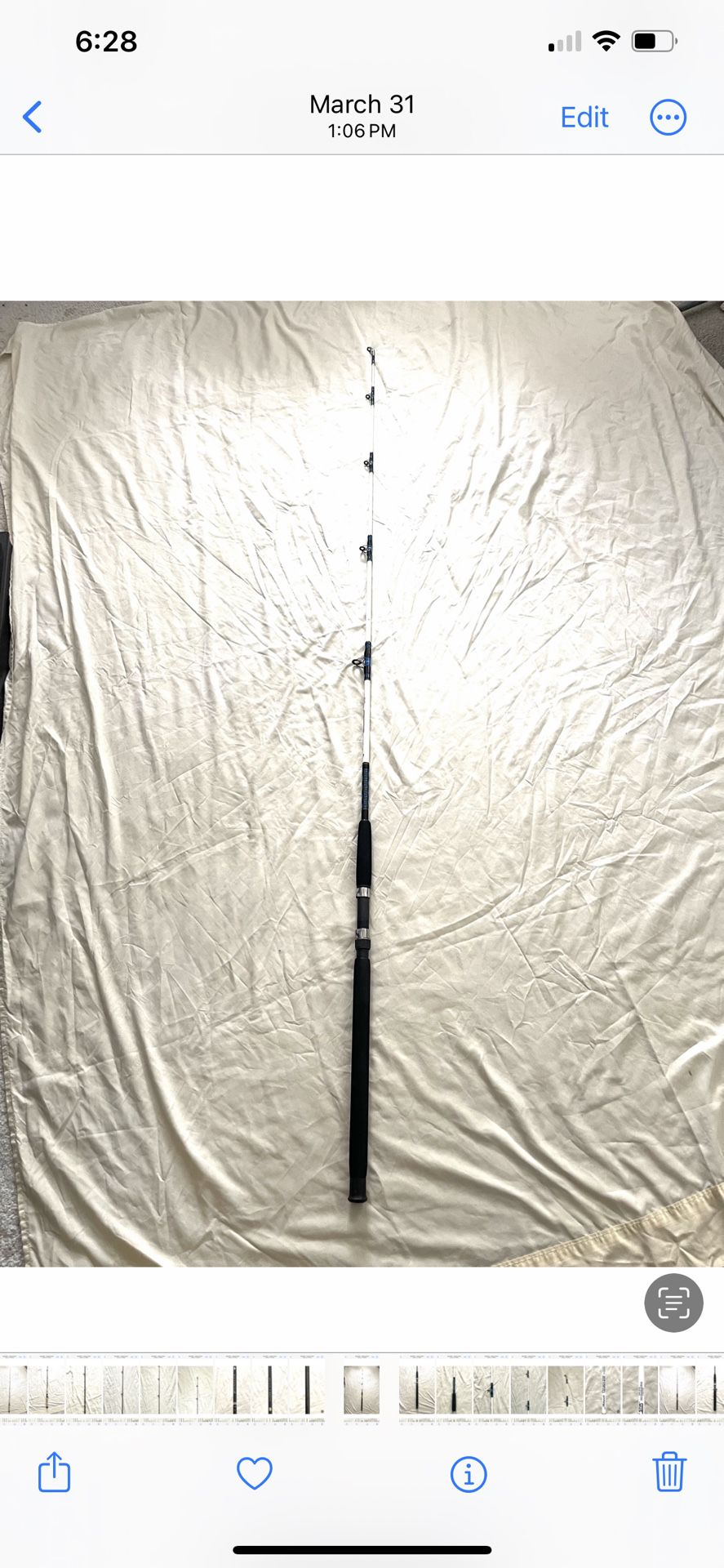 You Only Use Once Shakespeare Sturdy Stik 6 1/2 foot medium, heavy action boat, fishing rod